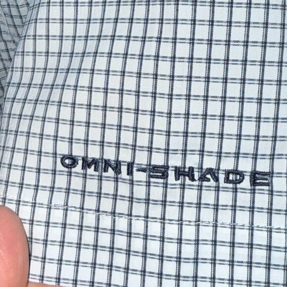 Columbia Super Tamiami PFG Short Sleeve Stripped Men's Medium Button Down Shirt - Picture 7 of 10